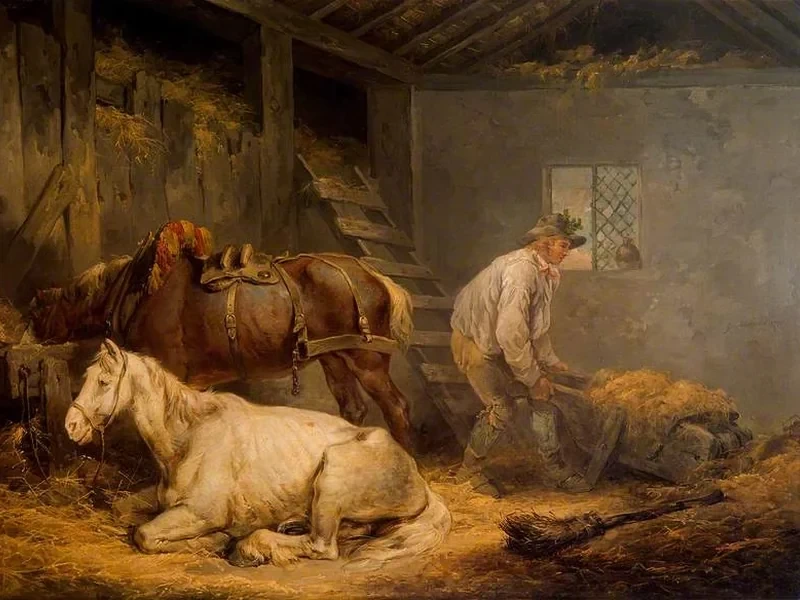 1763-George Morland - Cavalli in una stalla